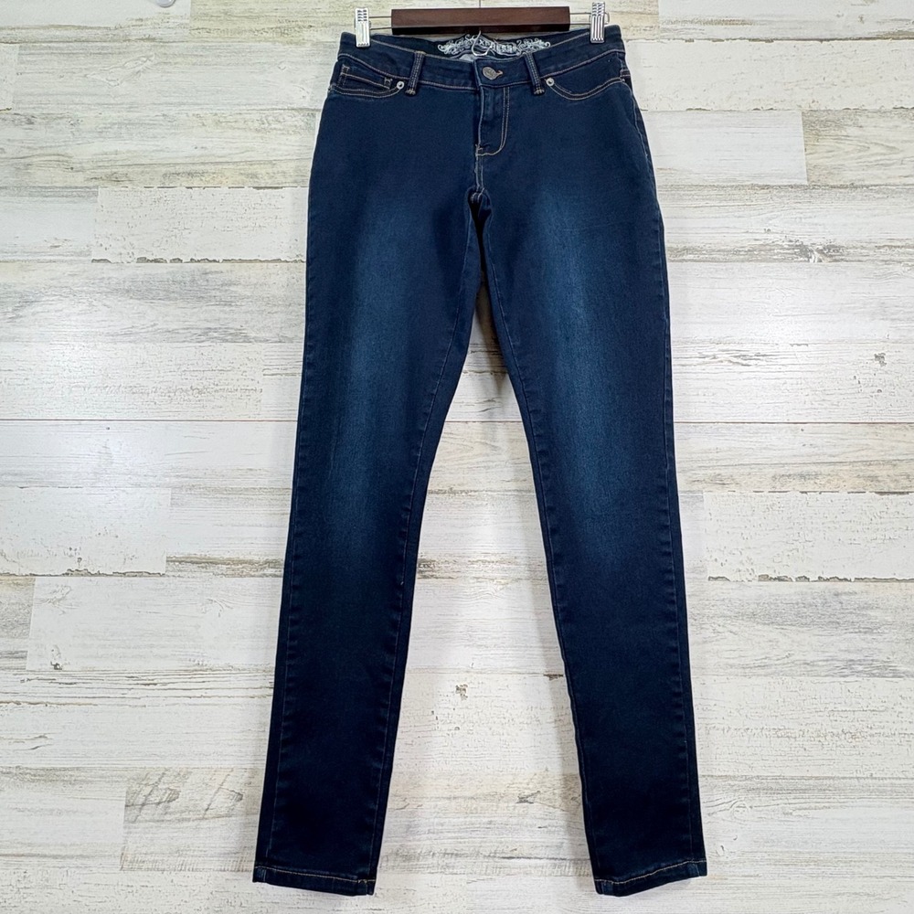 Express Stella Regular Fit Dark Wash Skinny Denim Jean Leggings Womens Size 8